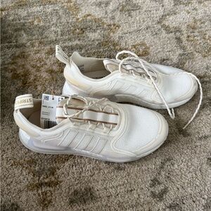 Adidas Cream and White Athletic Shoes